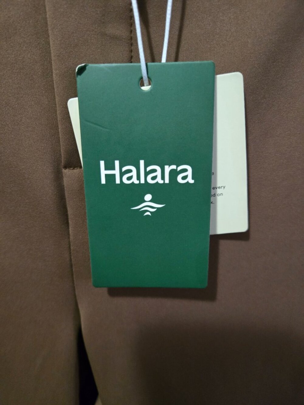 NWT Halara XL Tall Brown High Rise Wide Leg Travel Pants Zip Pockets - Picture 7 of 10